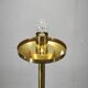 Space Age Bubble Glass and Brass Floor Lamp, Czechoslovakia, 1970s