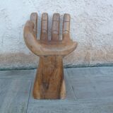Vintage wooden hand-shaped chair