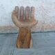 Vintage wooden hand-shaped chair