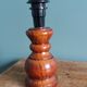 Lamp, turned wooden base