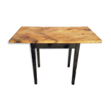 Table pine two-tone black 4 people