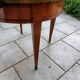 Antique Louis XVI style hot water bottle table with marble top