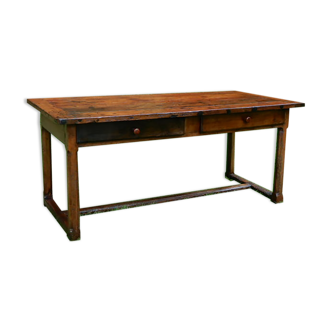 Old farmhouse table late 19th solid oak