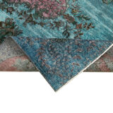 Handmade antique turkish 1970s 170 cm x 272 cm blue rug