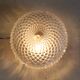Ceiling light or wall sconce in moulded glass with diamond point - mid 20th century.