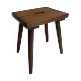 Massive wooden handle stool