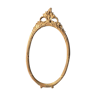 Oval frame in gilded bronze with nineteenth ribbon