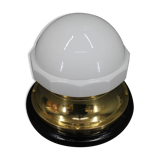 1920s Secession Brass and Glass Table lamp, Czechoslovakia