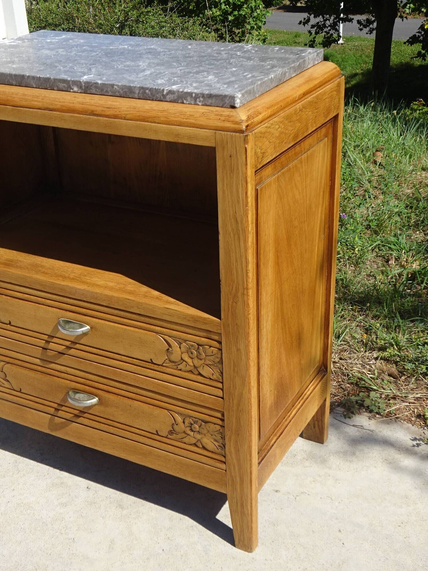 Small Art Deco piece of furniture, marble top.