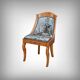 Gondola Chair in Cherry and Speckled Maple, Charles X Style – Mid-20th Century