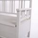 Swedish bench – grey painted – antique – painted pine – c. 1860s
