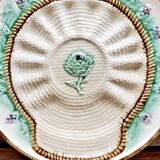 Old Longchamp asparagus artichoke barbotine plate