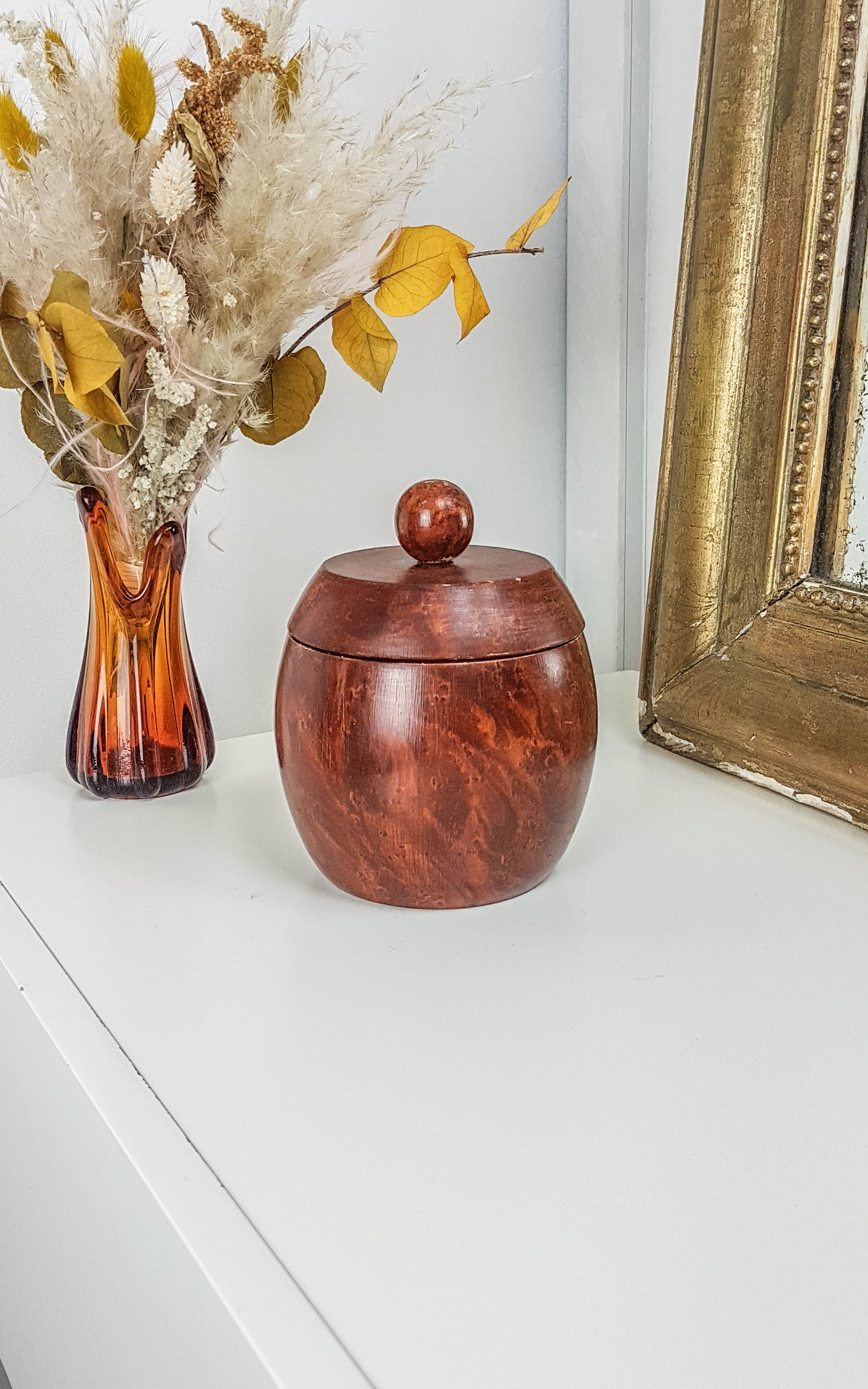 Vintage exotic wooden tobacco box