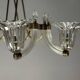 Venetian Murano Glass and Brass Chandelier Circa 1950