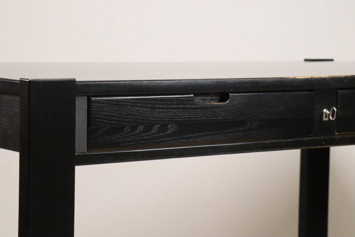 Vintage Simat edition desk in blackened wood, 1980
