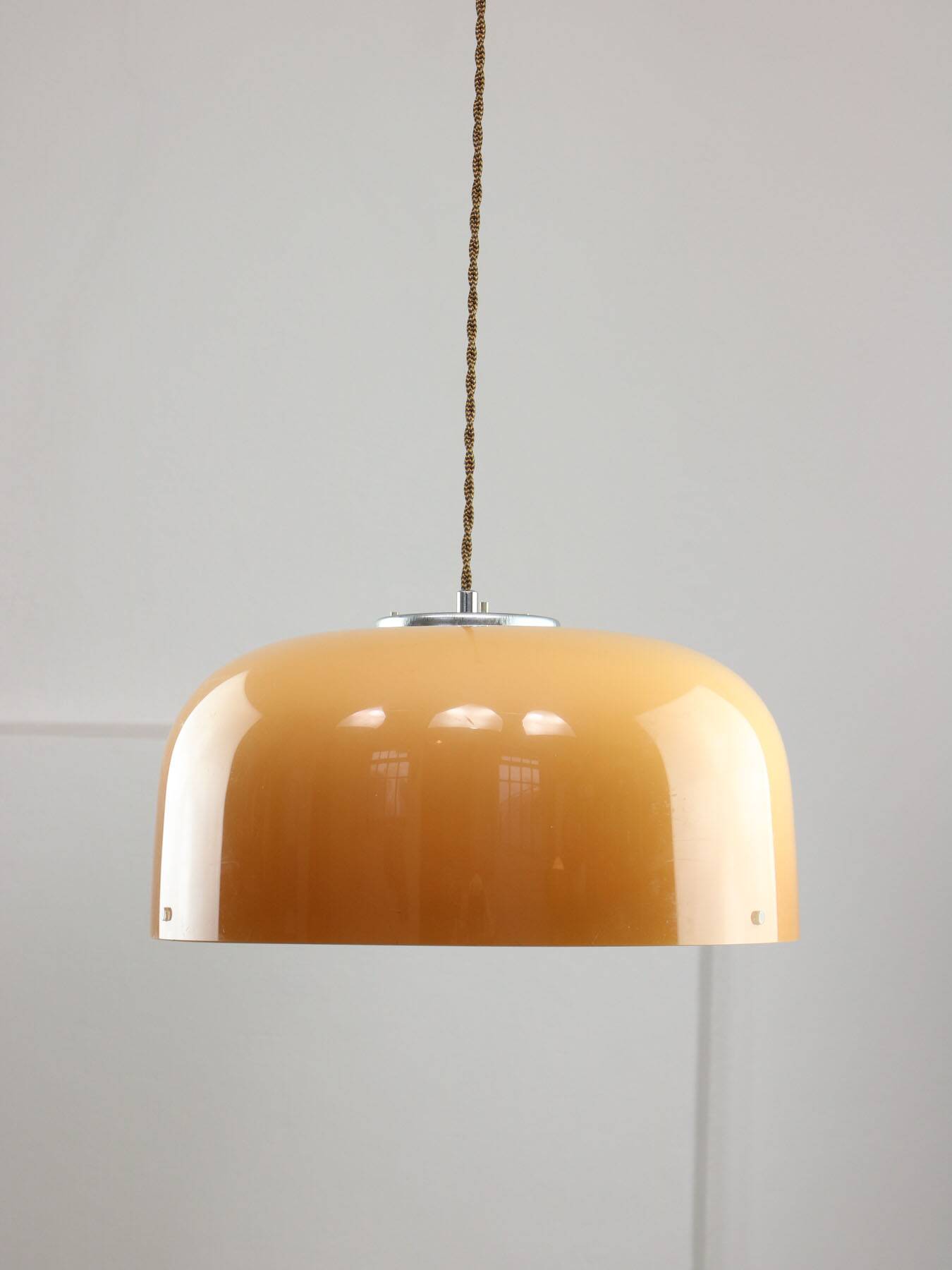 Space Age Brown Pendant Lamp from Guzzini, 1960s