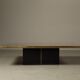 Christian Heckscher etched brass coffee table, Belgium 1970s