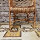 Fauteuil osier rotin 1960 vintage