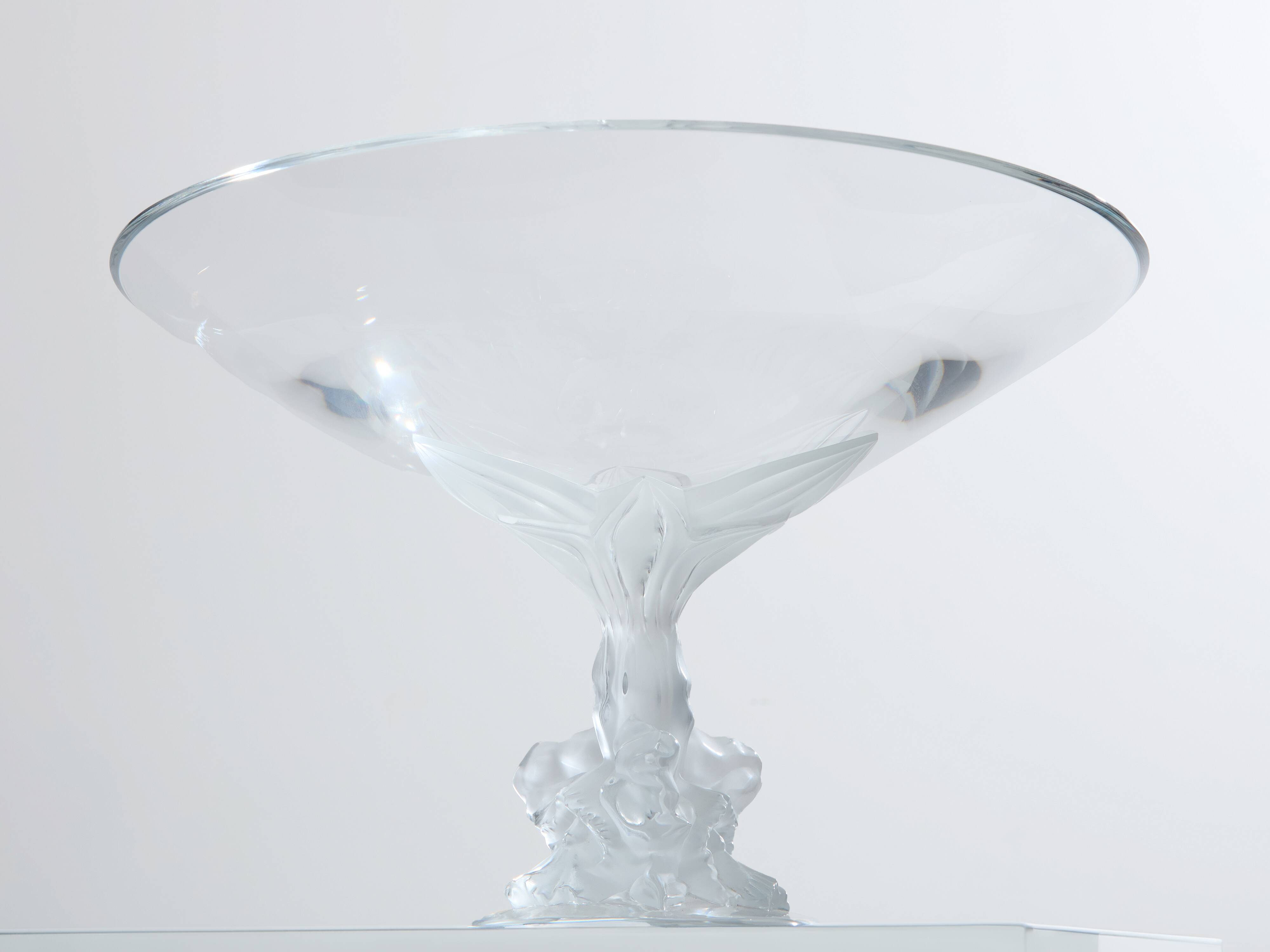 Large Lalique Plumeria crystal bowl circa 1980