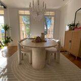 Travertine dining table