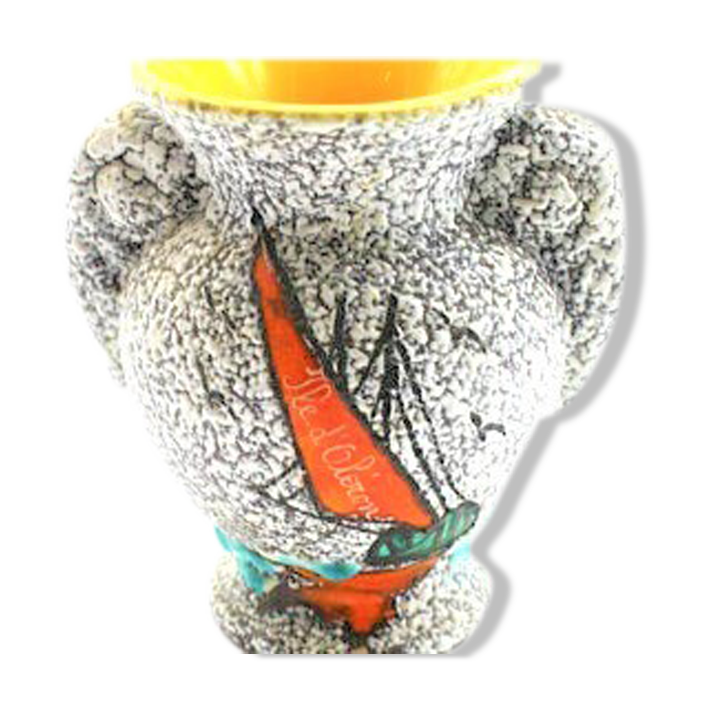 small ancient ceramic vase