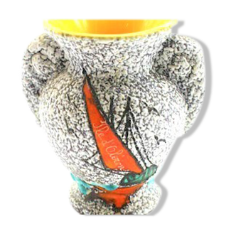 small ancient ceramic vase