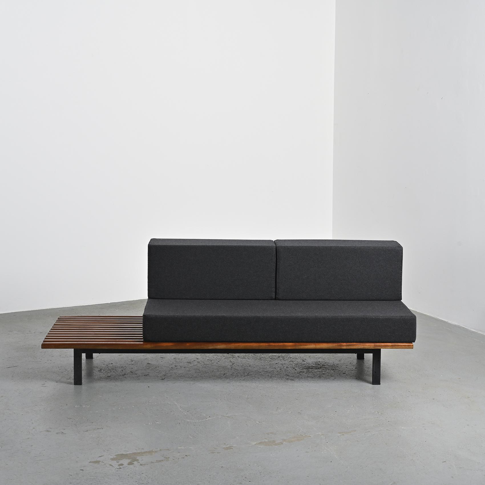 Cansado mahogany bench by Charlotte Perriand, circa 1962.