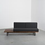 Cansado mahogany bench by Charlotte Perriand, circa 1962.