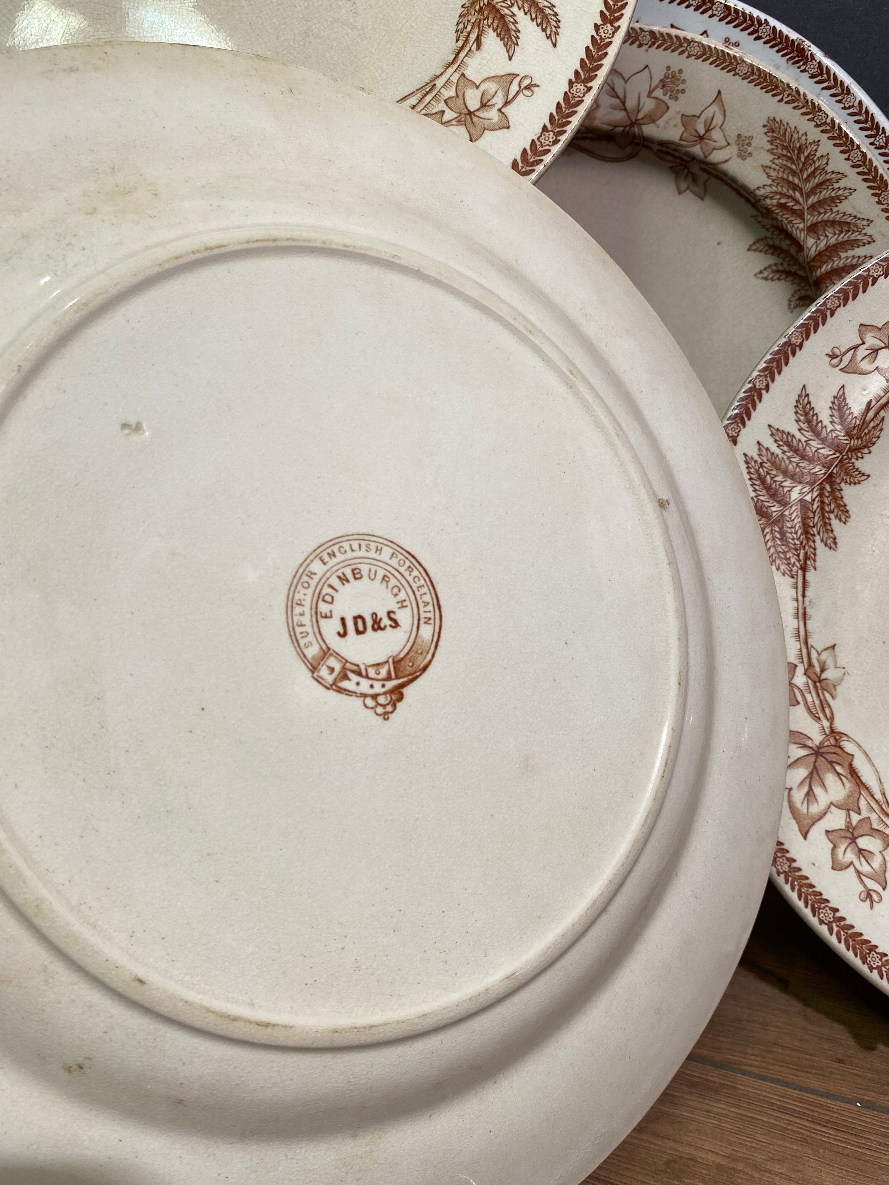 English earthenware table service part JD&S décor Edinburgh