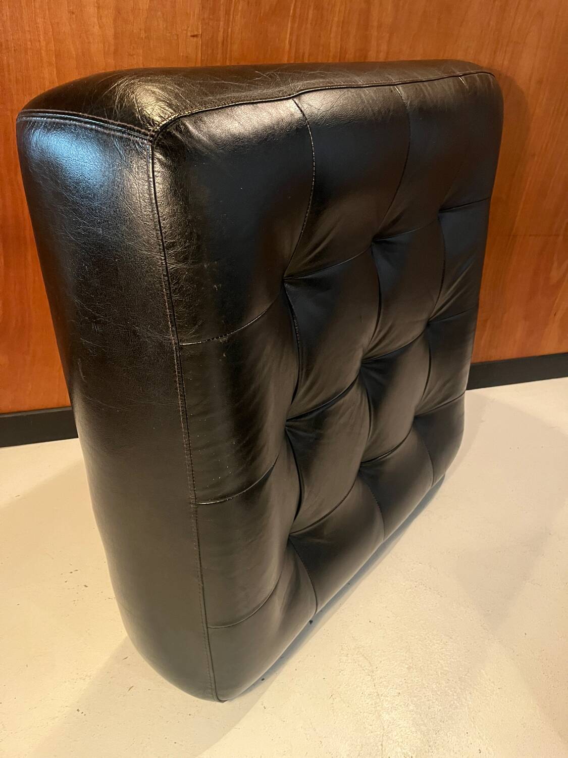 Leather poufs from Roche Bobois around 2000.