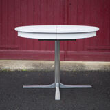 Round table formica white vintage 60/70