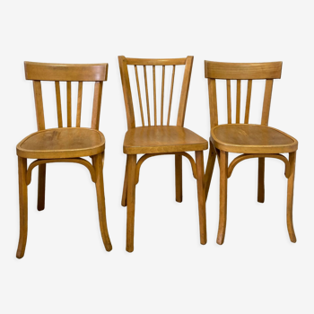 3 chaises Baumann dépareillées