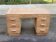 Renovated extendable administrative desk in 19th-century oak, 130cm.