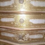 Table chevet 3 tiroirs 1950 -1970 italien bois doré