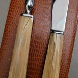 Cutlery made of horn and stainless steel