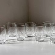 Ensemble de 7 gobelets cristal Baccarat modèle Richelieu Champigny