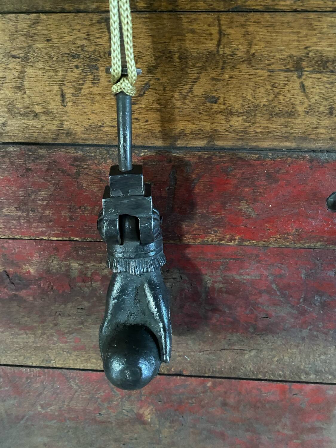 19th century cast iron “hand” door knocker