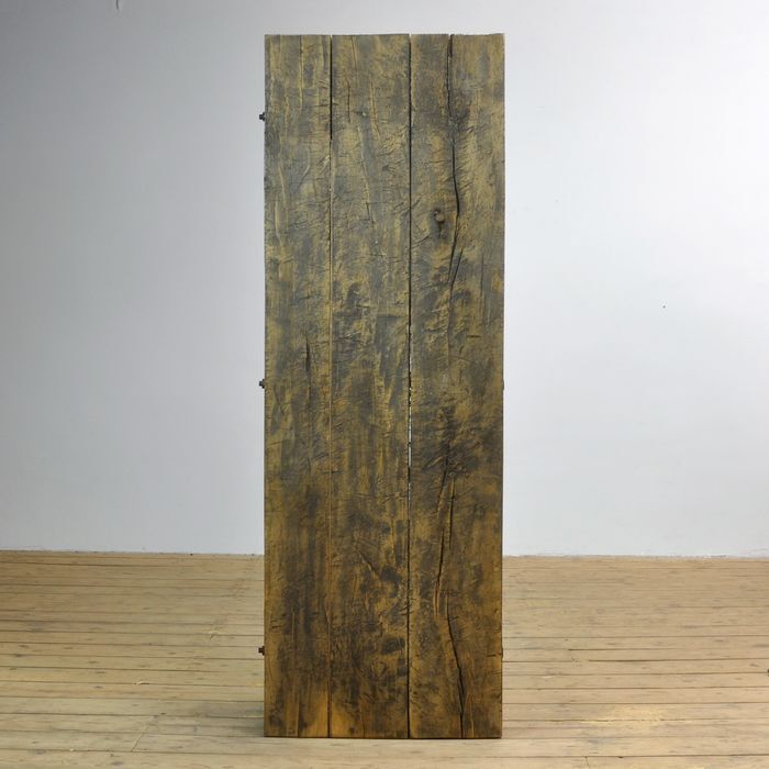 Solid oak farm table, raw art 1930s