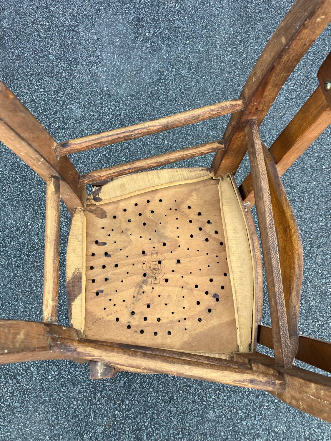 Vintage Bistro Wood Chairs Stamped Luterma