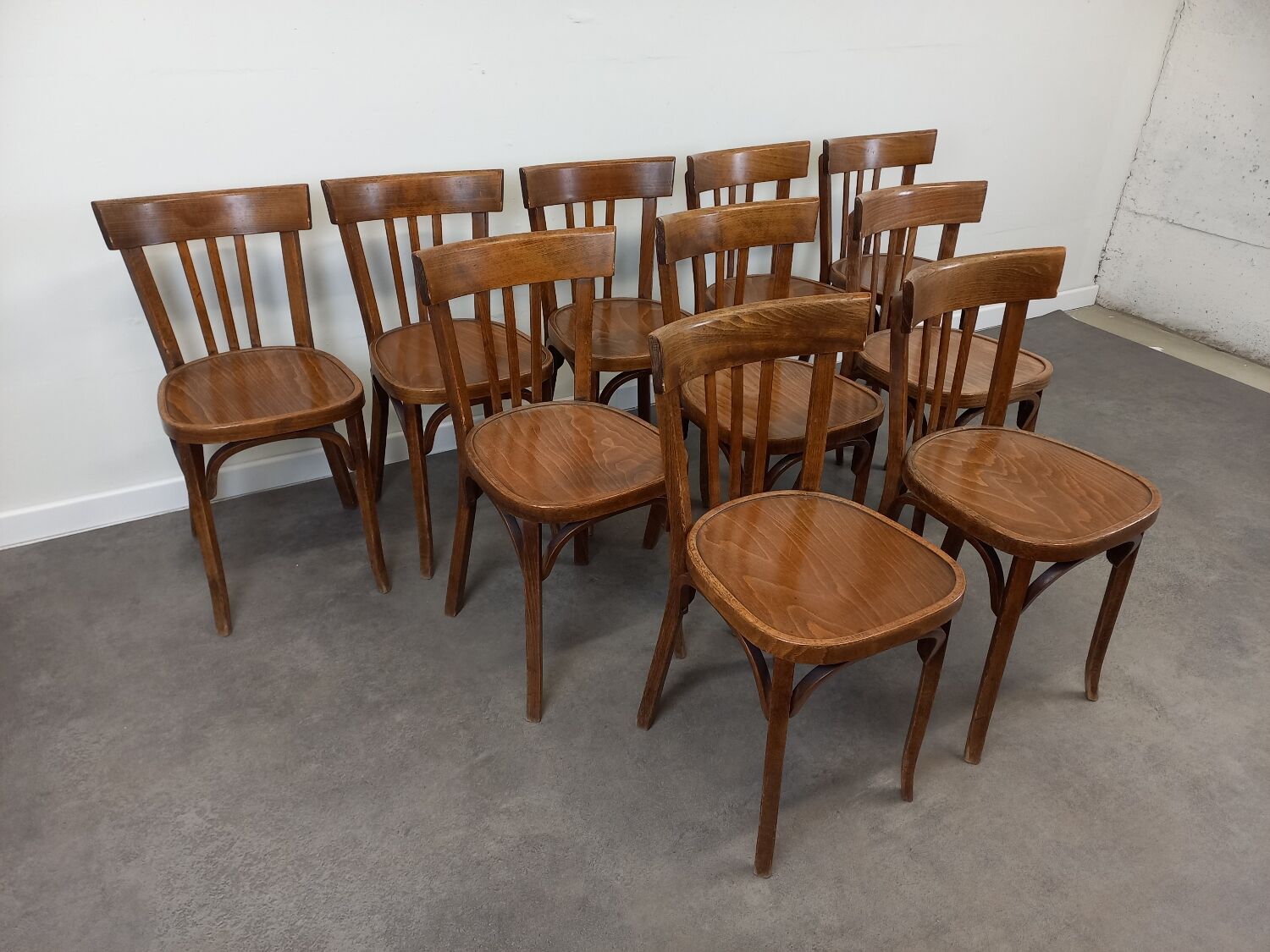 Baumann bistro chairs, set of 10