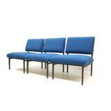 Vintage blue 3-seater sofa/set of 3 armchairs from the 1970s