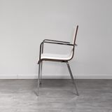 Chair 4 feet in aluminum and white leatherette