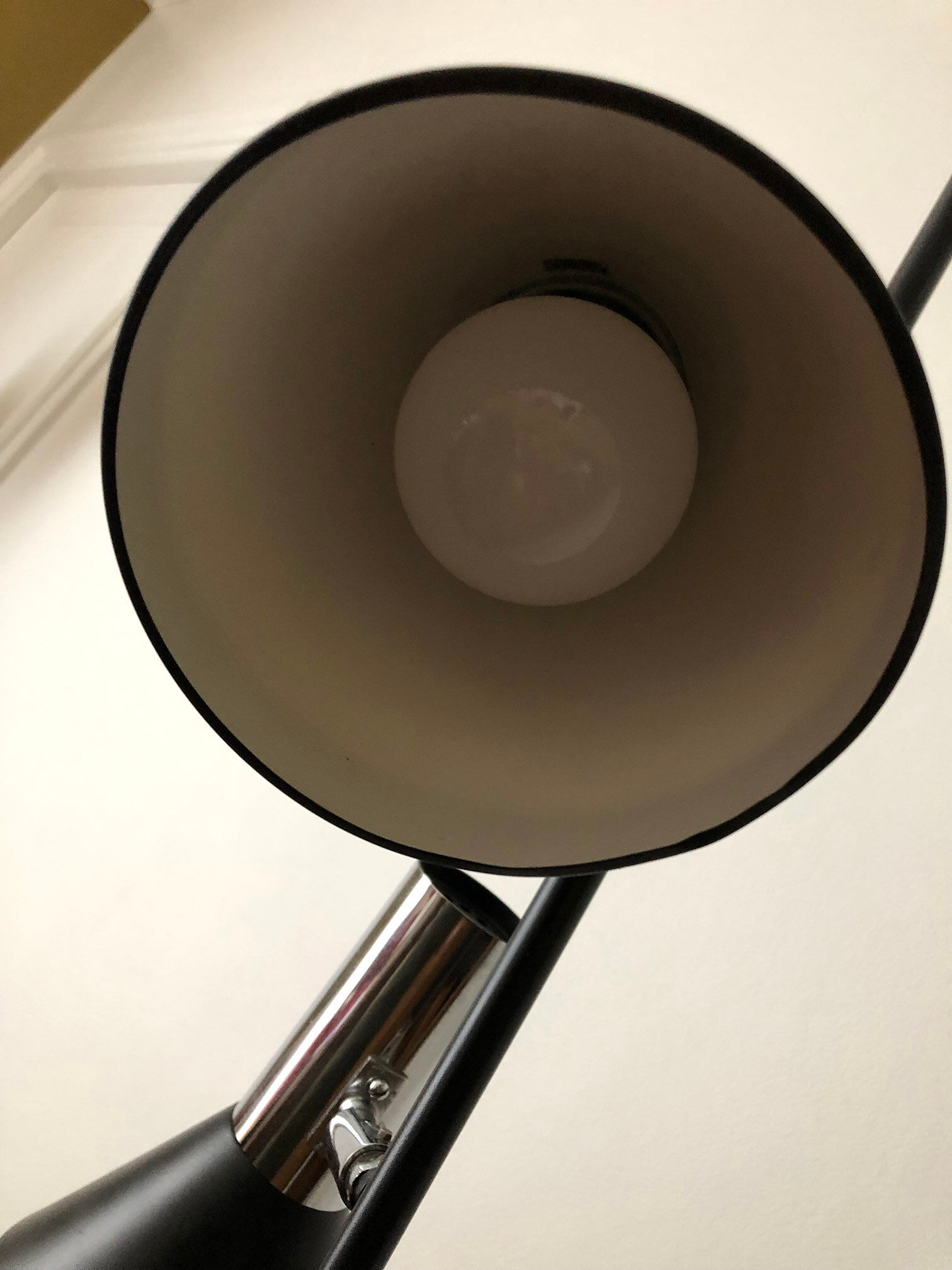 Lampadaire allemand en chrome 1970 3 lampes