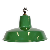 Industrial Green Enamel Factory Pendant Lamp , 1960s