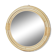 Round mirror from the 1960s with a frame made of rattan and metal.