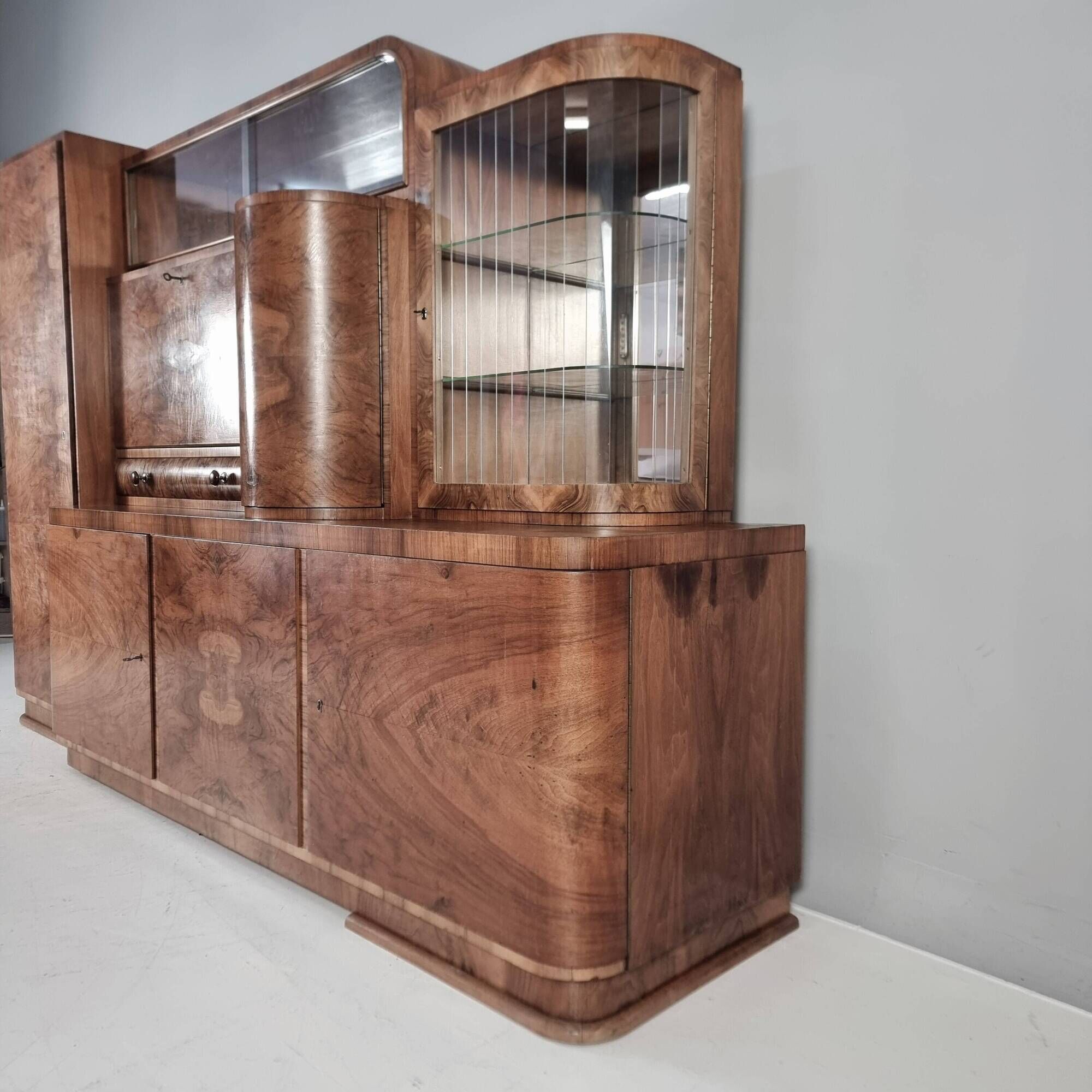 Art Deco Display Sideboard, 1940s