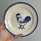 Set of 6 hand painted plates with rooster motif