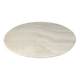 Vintage oval travertine coffee table, 1970s
