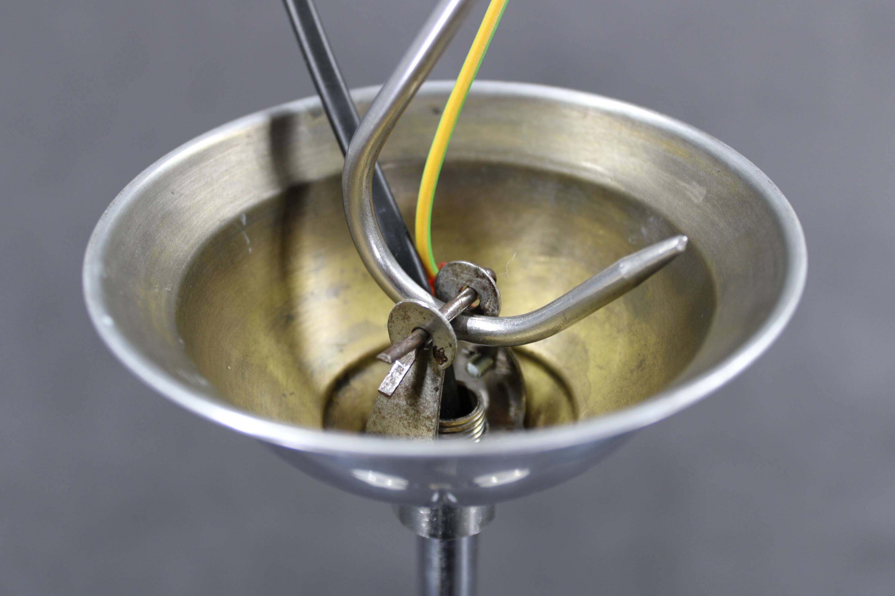 1940s Bauhaus Chandelier, Czechoslovakia