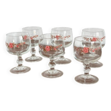 6 new Luminarc stemmed glasses from the 60s